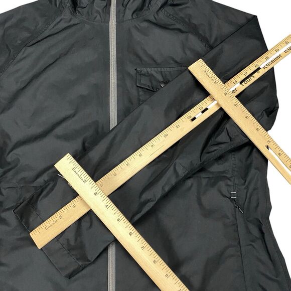 Woolrich Jacket Windbreaker Full Zip Rain Coat Hooded Women’s Small Black - Picture 8 of 16